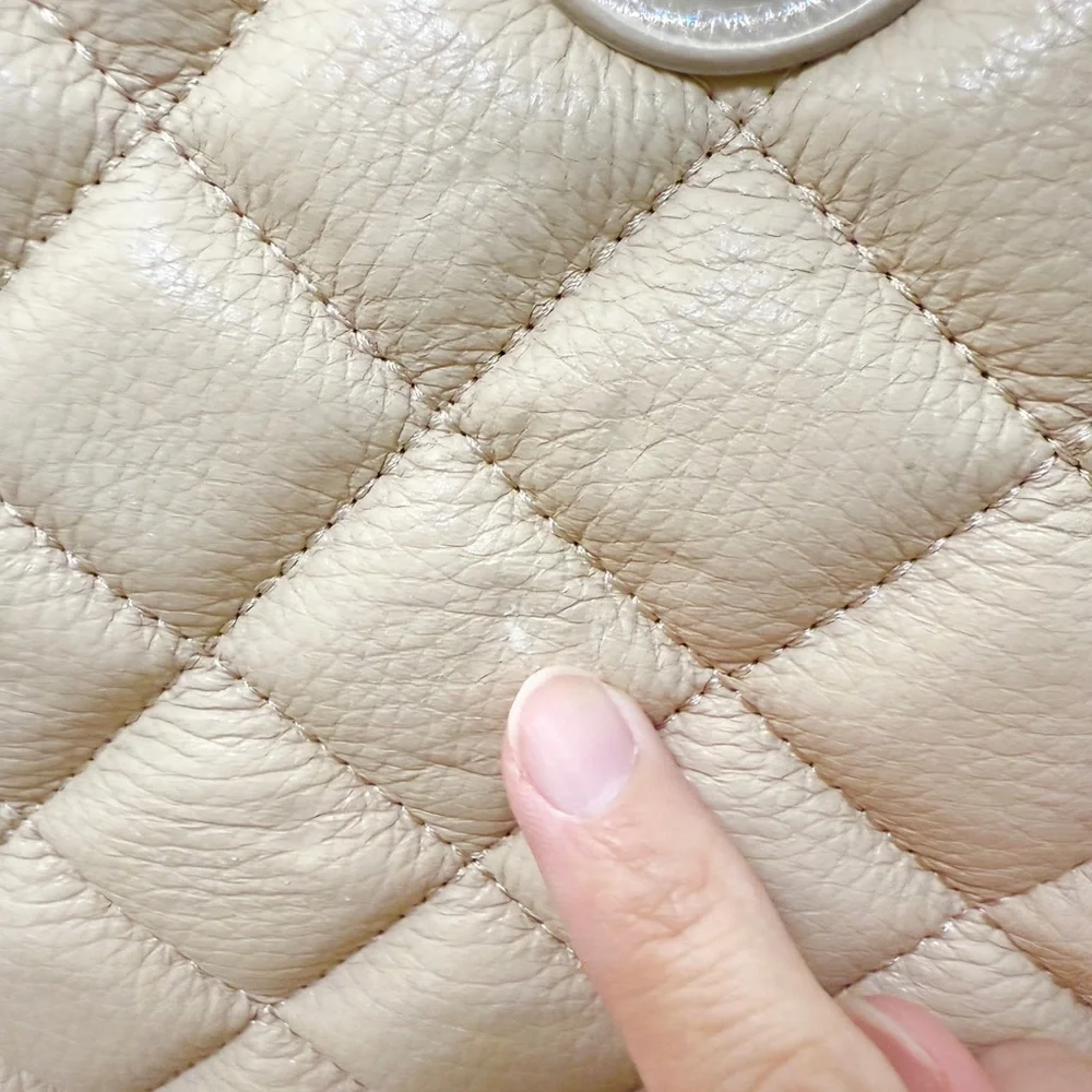 Kate Spade Beige Quilted Tote Bag